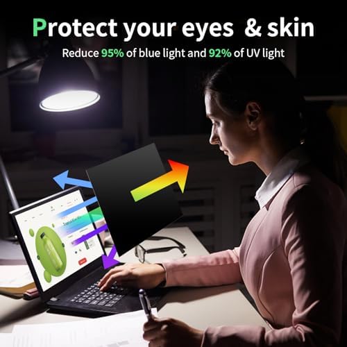 Mao Yeye 14 inch screen protector kit displaying the double-sided tape slide tabs and micro fiber cleaning cloth contents