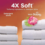 Back label of Downy Ultra Soft Plus highlighting usage instructions and ingredients.