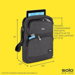 Solo New York Grey Tablet Crossbody Padded Compartment