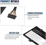 Premium replacement notebook power cell displaying the slim profile design and screw mounting holes.