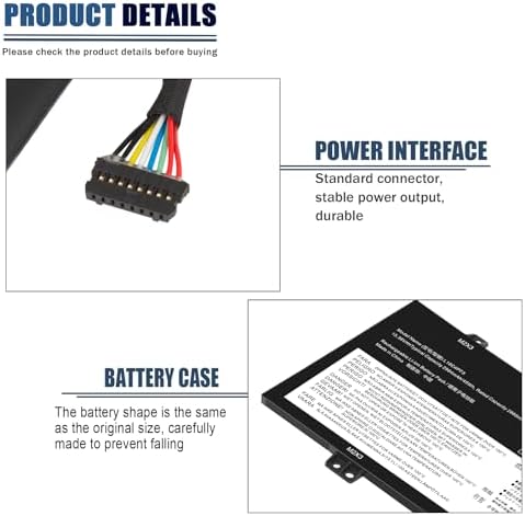 Premium replacement notebook power cell displaying the slim profile design and screw mounting holes.
