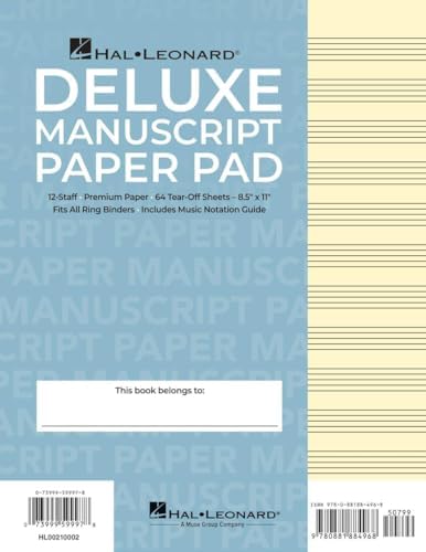 Manuscript Paper (Deluxe Pad)(Blue Cover) - Image 2
