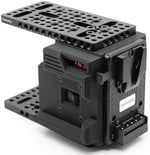 ZTIANFOTO FusionRig power expansion kit rear view showcasing the integrated V-mount battery plate.