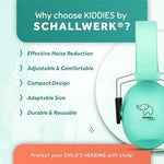 Child wearing comfortable Schallwerk noise cancelling earmuffs