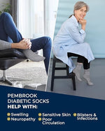 Breathable bamboo fabric texture of Pembrook seamless ankle socks.
