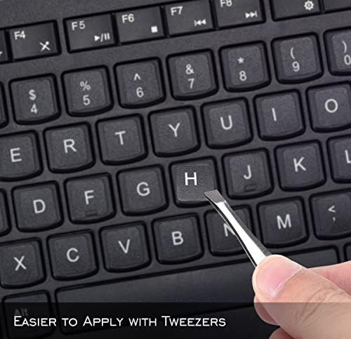 Texture detail of the non-glare matte finish on the durable vinyl keyboard lettering pack