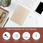 Top view of HoYiXi protective sleeve with 6-inch e-reader