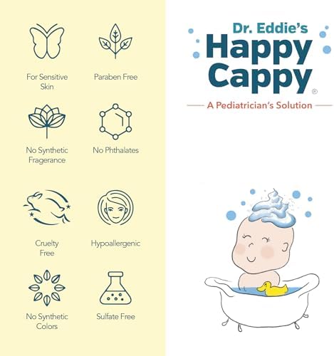 Happy Cappy Baby Shampoo and Body Wash - Shampoo & Body Wash for Eczema-Prone Skin, For Infants, Toddlers, & Kids, Reduces Itching and Redness, Dermatologist Tested, Fragrance Free - 8 fl oz - Image 4
