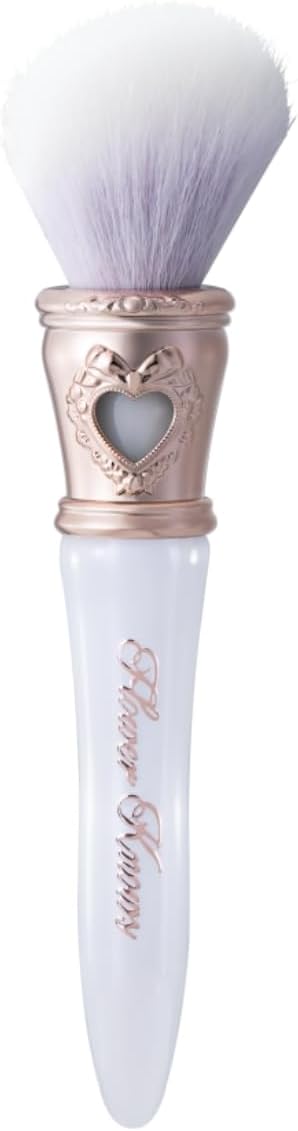 Flower Knows Bunny Garden Blush Brush Pearl White front view showing angled bristles.