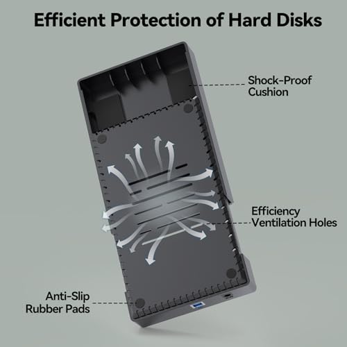 3.5 Hard Drive Enclosure, USB 3.0 Internal/External Hard Drive Case for 3.5/2.5 inch SATA HDD Up to 20TB Data Recovery Kit Support UASP with 12V 24W Power Adapter - Image 6