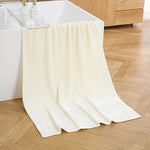 XIQ bath sheet set displayed in a modern bathroom setting