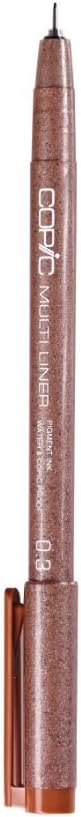 Copic multiliner drawing pen tip and cap size marking close up