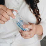 Leak-proof travel caps for 4 ounce and 8 ounce narrow bottles