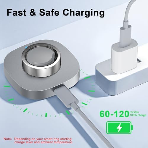 Side view of Oura Ring Gen 3 size 7 charging dock