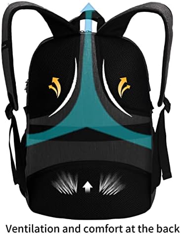 Angled view of the SHRRADOO water resistant laptop backpack highlighting the side mesh pockets for water bottles and umbrellas