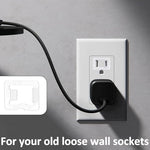 Skrfren electrical plug secure lock installed on wall plate