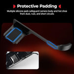 SmallRig hot shoe support handle illustrating the dedicated detach slot for quick removal