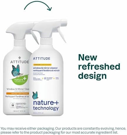 EWG Verified plant based glass cleaner spray for streak free shine