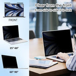 Halloive computer screen protector dual finish showing the difference between the anti glare matte side and the high gloss side.