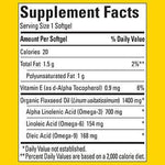 USA imported Nature Made flaxseed oil 1400 milligrams dietary supplement bottle with yellow cap