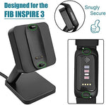 Black magnetic charging station side profile detailing the stable desktop base structure.