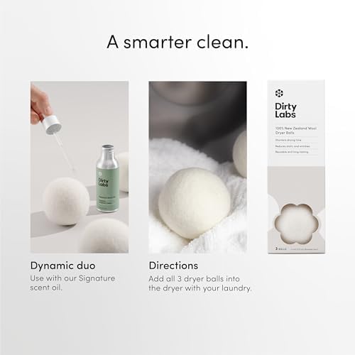 Natural hypoallergenic dryer balls for sensitive skin and chemical free drying.