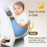Yemyig portable baby sling showcasing the textured non slip hip seat for stable infant positioning.