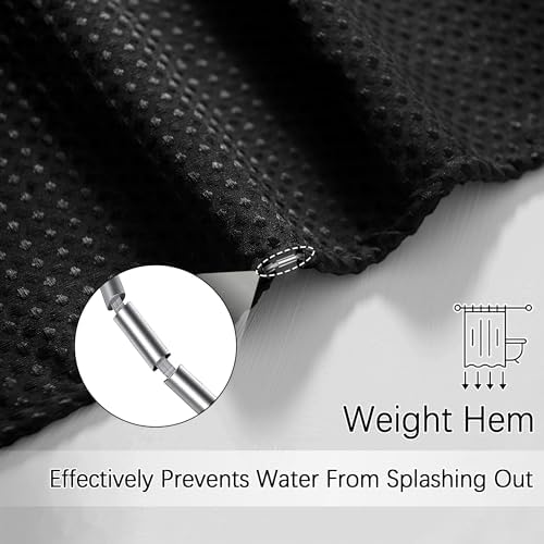 Water droplets rolling off the water repellent surface of the premium polyester curtain.
