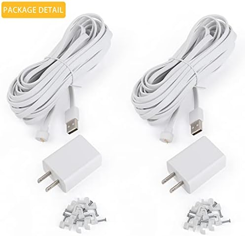 iTODOS flat outdoor power cord packaging contents for home security cameras