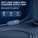 Nooukut smart camera power accessory featuring the breathing blue light charging indicator