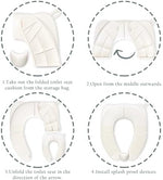 Compact DEEZOMO baby toilet trainer seat being packed easily inside a parent diaper bag