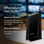 Netgear Nighthawk CM2500 packaging and product bundle view