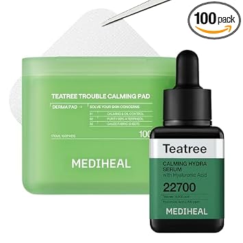 Mediheal Teatree Pad and Serum Duo Set front packaging view for skin calming