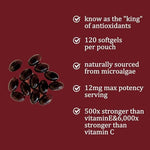 Non-GMO and gluten-free 120 softgels premium antioxidant daily wellness supplement packaging