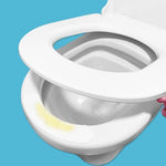 JuGeoZhi packaging layout demonstrating how the 7 pieces of toilet splash shields are stored.