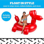 Person relaxing on a BigMouth Inc. balloon animal pool float