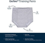 Gerber imported baby girl reusable underwear set laid flat on white background