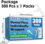Several sanitary individually packaged dental flossers arranged neatly for travel luggage organization