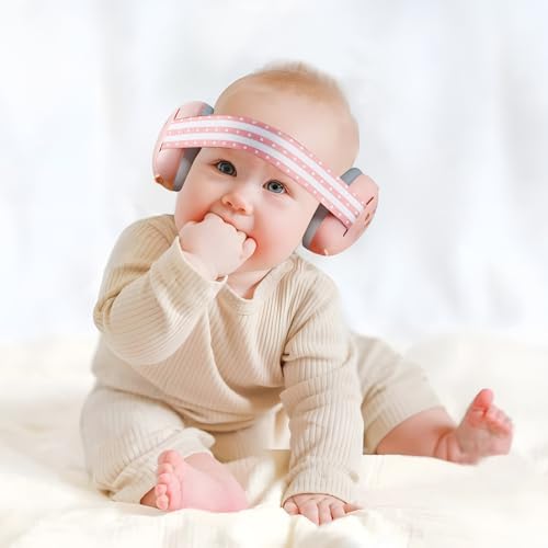 PandaEar noise cancelling headphones for babies showing adjustable headband