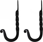 Renovators Supply Manufacturing Twisted Single Wall Hook, Wrought Iron Black Powder Coat, Coat Robe Hat Hanger, 4.5 in L x 2 in Proj - Image 11