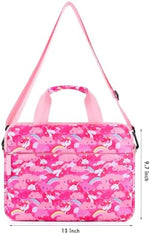 Foxstory pink unicorn tablet case interior compartments with pocket layout