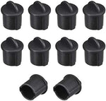 Black silicone BNC port covers in a pack of ten