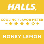 Halls 30 each resealable bag close up shot