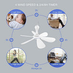 Scooyeees mini ceiling fan showcasing the long twelve point seven foot extension cord