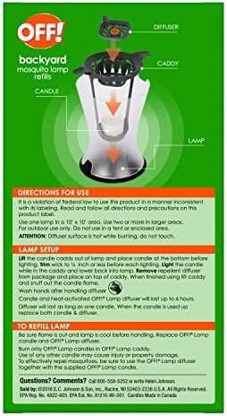 Off! Mosquito Lamp Refill box contents candles and diffusers