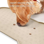 PWTAA cat and dog eating tray in neutral beige color