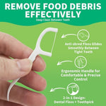 TPmax oral care pick demonstrating the anti slip handle and toothpick end