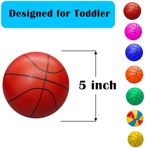 ABAJI Mini Basketballs Orange 2 Pack 5" Set with Pump Needle Durable Material for Mini Hoop 3+ Years Toddlers Kids Teenagers for Pool Indoors Outdoors - Image 3