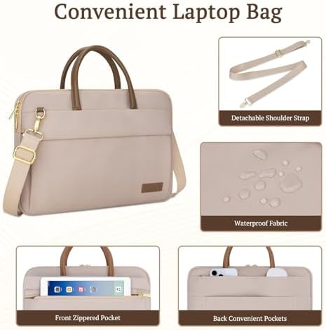 RAINYEAR protective notebook carrying case with the detachable shoulder strap attached.