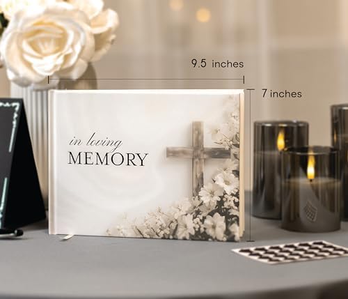 Modern Album Designs funeral guest book set with display sign and pen